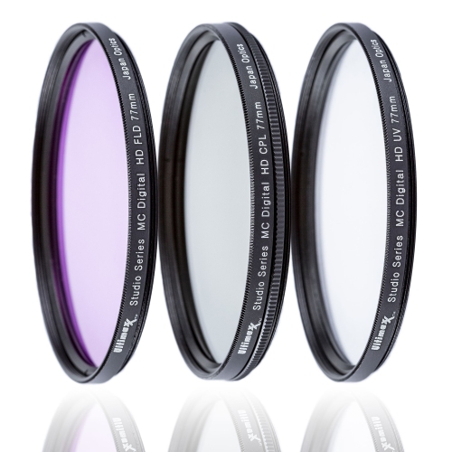 ULTIMAXX  37MM 3 Piece Multi Coated HD Filter Kit (Uv, Cpl, Fld) for Dslr Camera