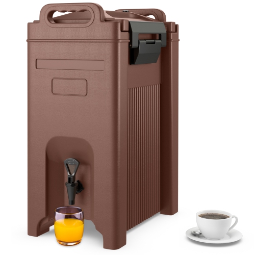 Costway 1 PCS Insulated Beverage Server/Dispenser 5 Gallon Hot & Cold Drinks with Handles Coffee
