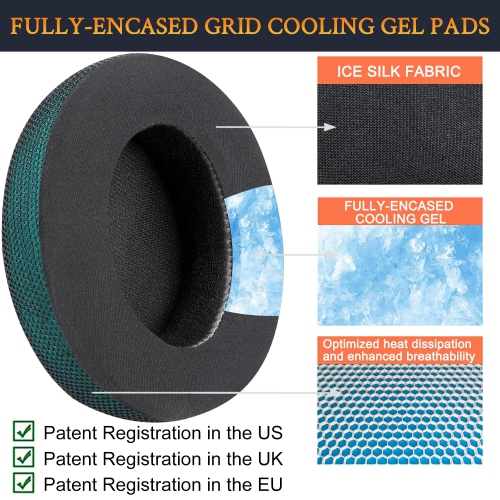 Cooling Gel Replacement Ear Pads Cushions for Beats Studio 2 & Studio 3 Wired & Wireless Headphones, Earpads with High-Density Noise Isolation Foam,