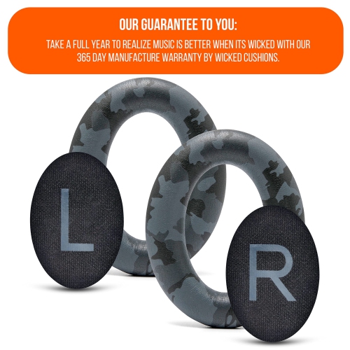 Extra Thick Replacement Ear Cushions for Bose QC45 Headphones | (Black Camo)