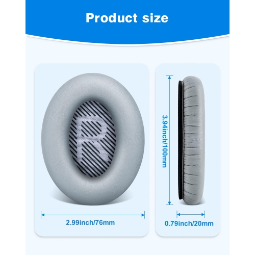 Ensemble de coussinets d'oreilles de remplacement en cuir protéiné Quiet Comfort 35 de Bose pour QC 35/25/15 QC2/AE2/AE2i/Ae2 W/Sound Link/Sound