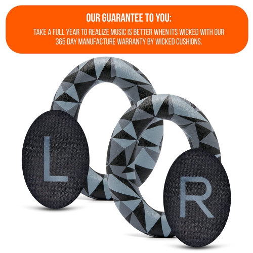 Extra Thick Replacement Ear Cushions for Bose QC45 Headphones | (Geo Grey)