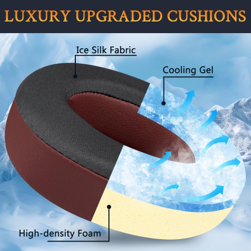 Cooling Gel Replacement Ear Pads Cushions for Beats Studio 2 & Studio 3 Wired & Wireless Headphones, Earpads with High-Density Noise Isolation Foam,