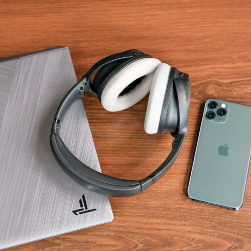 Extra Thick Replacement Ear Cushions for Bose QC45 Headphones | (White Smoke)