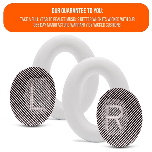 Extra Thick Replacement Ear Cushions for Bose QC45 Headphones | (White Smoke)