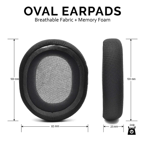 Arctis replacement Black fabric ear pads cushion Compatible with SteelSeries Arctis 3 / Arctis 5 / Arctis 7 Arctis 9 / Arctis 1 / Arctis pro Wireless