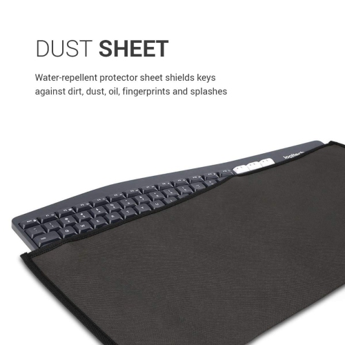 Dust Cover Compatible with Universal Keyboard - Computer Keyboard Protector Fabric Case - Dark Grey