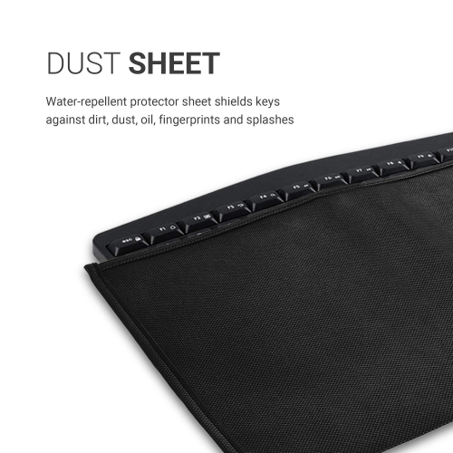 Dust Cover Compatible with Universal Keyboard - Computer Keyboard Protector Fabric Case - Black