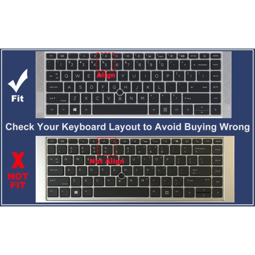 Keyboard Cover for 14" HP EliteBook 840 845 G7 G8 2022 2021 2020 New Notebook PC Model Accessories Keyboard Protective Skin-Black