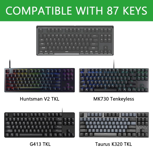 Tenkeyless TKL Keyboard Dust Cover, Clear Acrylic Keypads Cover for 80% Compact 87 Key Computer Mechanical Gaming Keyboard, Compatible with Logitech