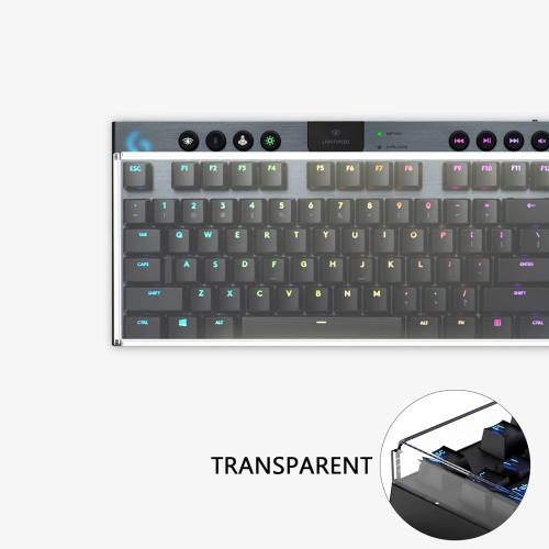 Tenkeyless TKL Keyboard Dust Cover, Clear Acrylic Keypads Cover for 80% Compact 87 Key Computer Mechanical Gaming Keyboard, Compatible with Logitech