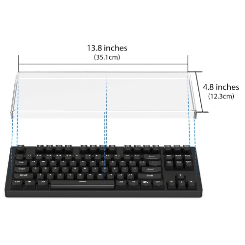 Tenkeyless TKL Keyboard Dust Cover, Clear Acrylic Keypads Cover for 80% Compact 87 Key Computer Mechanical Gaming Keyboard, Compatible with Logitech
