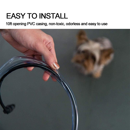 Dog and Cat Cord Protector, 10 ft/ 2mm Thick Pet Wire Flexible Cable Sleeve, for USB Charger Cable Power Cord Audio Video Cable, Unscented, Odorless