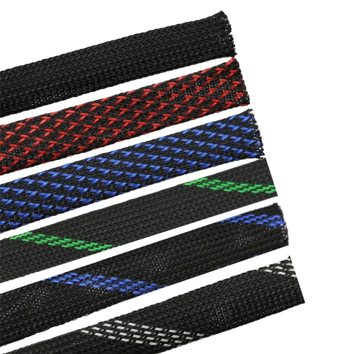 30ft PET Expandable Braided Sleeving Flexo Wire Cable Sleeve