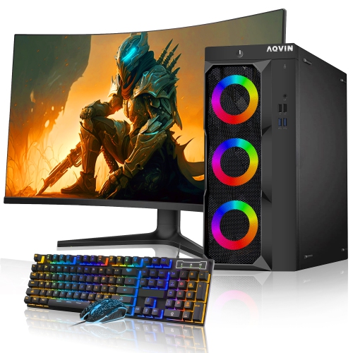 Refurbished (Excellent) - Prebuilt RGB Gaming Desktop PC AQVIN ...