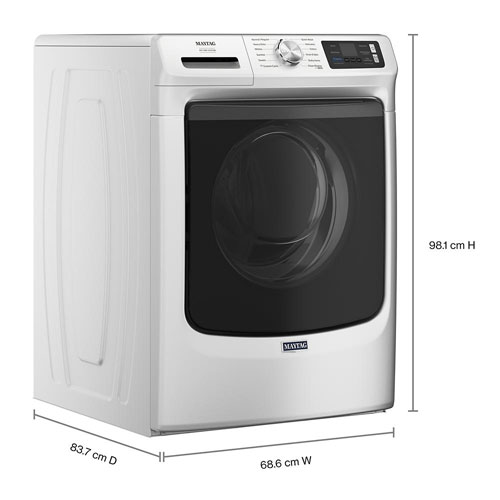 Laveuse à vapeur à chargement frontal haute efficacité 5,8 pi³ Pet Pro de Maytag - Blanc