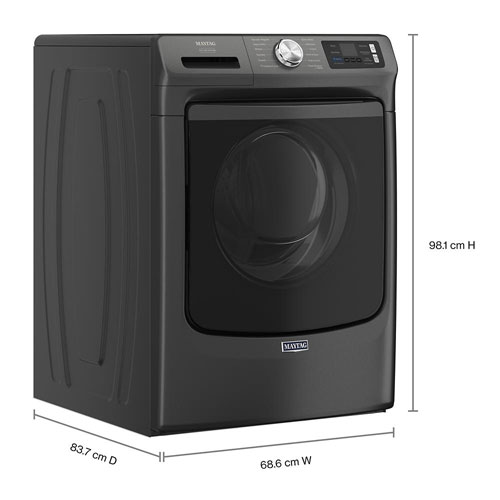 Laveuse à vapeur à chargement frontal haute efficacité 5,8 pi³ Pet Pro de Maytag - Noir volcan