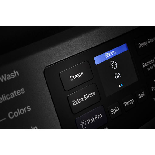Laveuse à vapeur à chargement frontal haute efficacité 5,8 pi³ Pet Pro de Maytag - Noir volcan