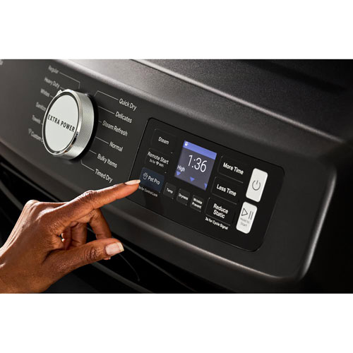 Laveuse à vapeur à chargement frontal haute efficacité 5,8 pi³ Pet Pro de Maytag - Noir volcan