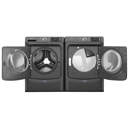 Laveuse à vapeur à chargement frontal haute efficacité 5,8 pi³ Pet Pro de Maytag - Noir volcan