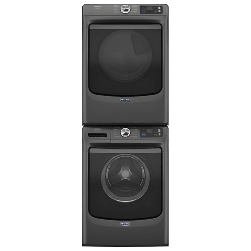 Laveuse à vapeur à chargement frontal haute efficacité 5,8 pi³ Pet Pro de Maytag - Noir volcan