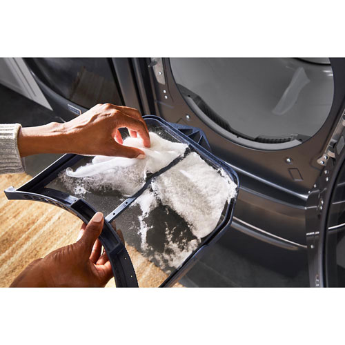 Laveuse à vapeur à chargement frontal haute efficacité 5,8 pi³ Pet Pro de Maytag - Noir volcan