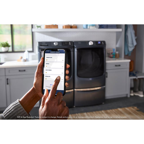 Laveuse à vapeur à chargement frontal haute efficacité 5,8 pi³ Pet Pro de Maytag - Acier minuit