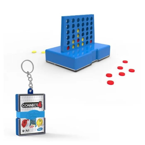 Connect4 Keychain Games by Hasbro | Mini Size Original Gameplay | Portable Fun for Ages 6+