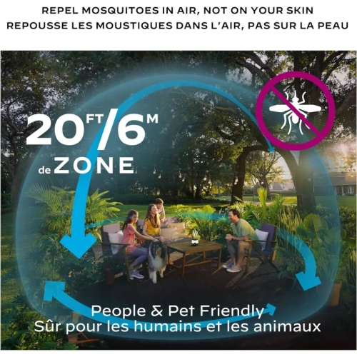 Thermacell E-Series Rechargeable Patio Shield: 20’ Mosquito Protection, 12-Hour Refill, No Spray or Scent