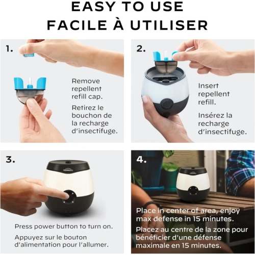 Thermacell E-Series Rechargeable Patio Shield: 20’ Mosquito Protection, 12-Hour Refill, No Spray or Scent