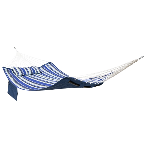 Sunnydaze Metal Spreader Bar Hammock with Pillow - Catalina Beach