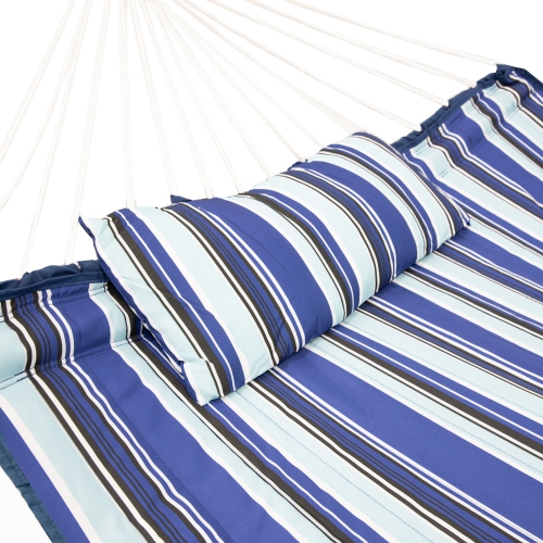 Sunnydaze Metal Spreader Bar Hammock with Pillow - Catalina Beach