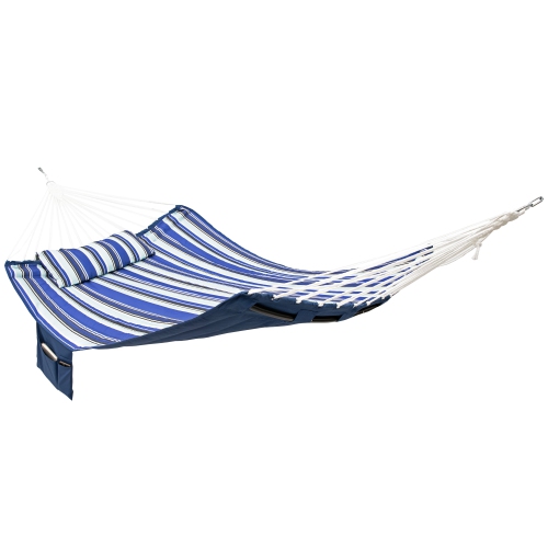 Sunnydaze Metal Spreader Bar Hammock with Pillow - Catalina Beach