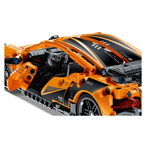 Tradeopia DIY Super Sportscar Premium Building Block Kit with Pull Back Action Feature - Educational STEM Toy for Ages 6+
