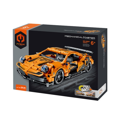 Tradeopia DIY Super Sportscar Premium Building Block Kit with Pull Back Action Feature - Educational STEM Toy for Ages 6+