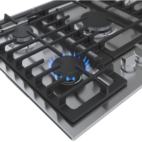Surface de cuisson au gaz à 5 brûleurs de 30 po de Bosch - Acier inoxydable