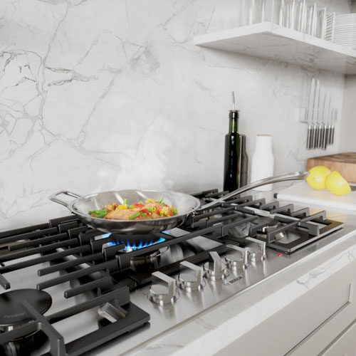 Surface de cuisson au gaz à 5 brûleurs de 30 po de Bosch - Acier inoxydable