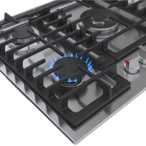 Surface de cuisson au gaz à 5 brûleurs de 30 po de Bosch (NGM8059UC) - Acier inoxydable