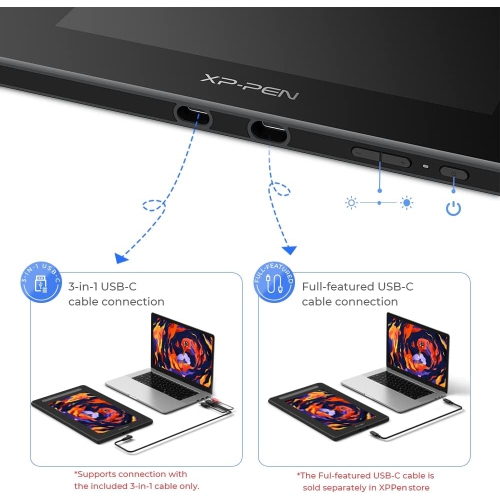 Boîte ouverte - moniteur graphique HD intégrale de Artist16 2nd 15,6 po avec stylet pour moniteur de dessin XPPen