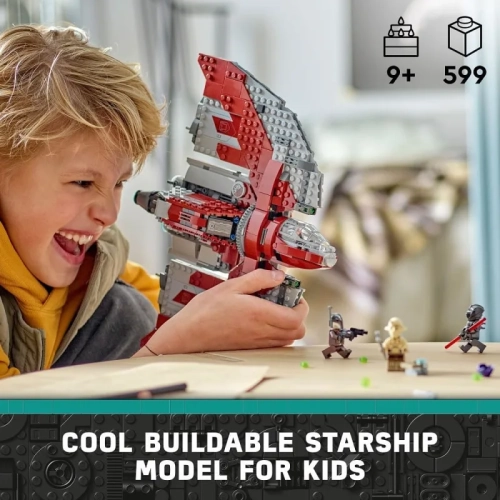 LEGO Star Wars Ahsoka Tano’s T-6 Jedi Shuttle 75362: Ahsoka TV Series Inspired Playset with Buildable Starship and 4 Figures