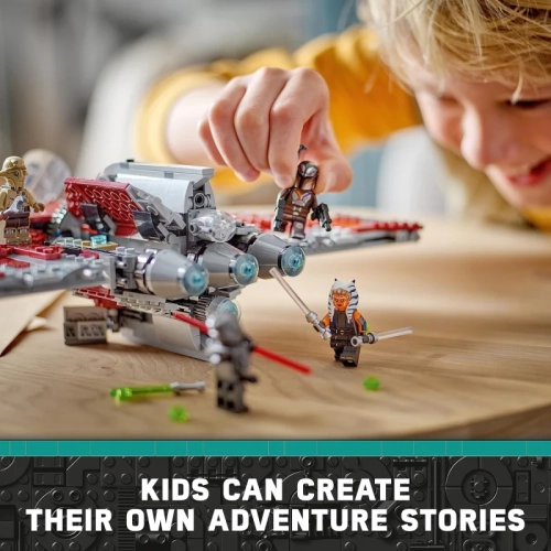 LEGO Star Wars Ahsoka Tano’s T-6 Jedi Shuttle 75362: Ahsoka TV Series Inspired Playset with Buildable Starship and 4 Figures