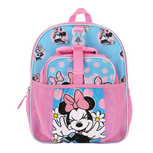 Minnie Mouse Be Kind Be True Be Brave Be You Kids 14" Backpack and Lunch Bag 5 Piece Set