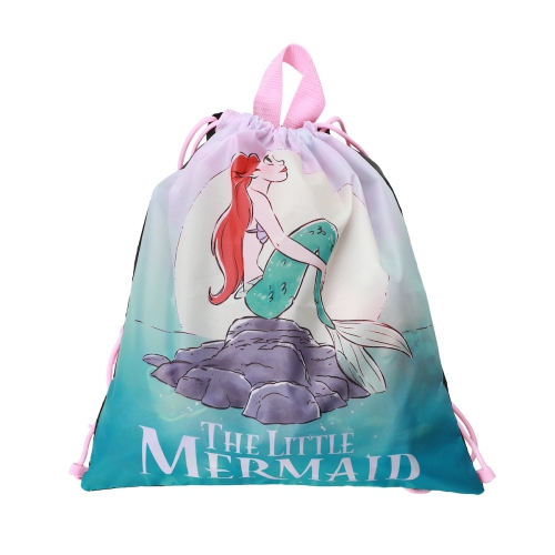 Disney Princess Little Mermaid Ariel and Flounder Kids 14" Backpack and Lunch Bag 5 Piece Set