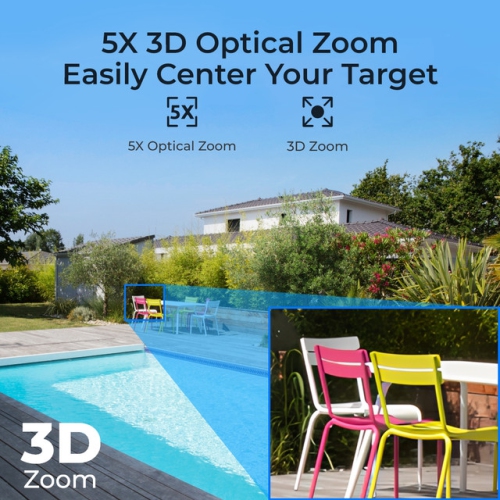 Reolink 4K PTZ 360° Auto-Tracking PoE IP Camera with 5X Optical Zoom, Color Night Vision, RLC-823S1