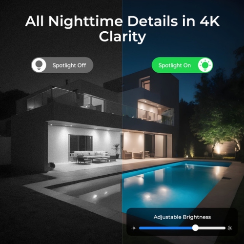 Reolink 4K PTZ 360° Auto-Tracking PoE IP Camera with 5X Optical Zoom, Color Night Vision, RLC-823S1