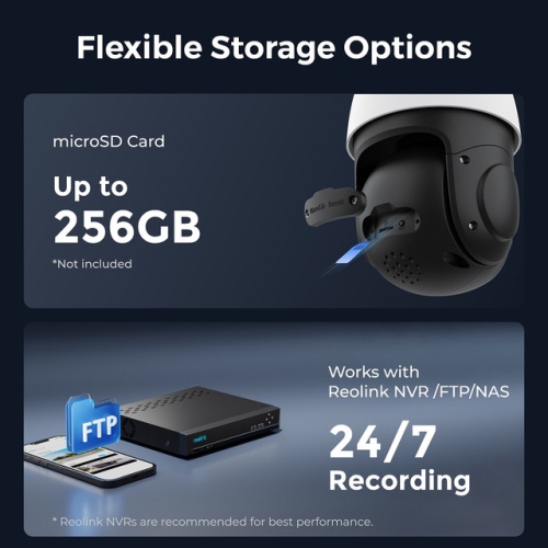 Reolink 4K PTZ PoE Security Camera with 16X Optical Zoom, 360° Auto Tracking, RLC-823S2