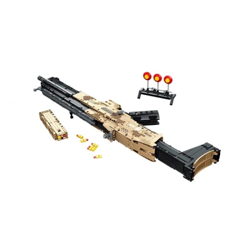 Tradeopia DIY Semi-Automatic Rifle Premium Building Block Kit with Mechanical Operation - Educational STEM Toy for Ages 14+