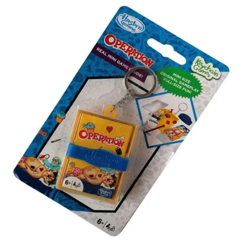 HASBRO  Keychain Games - Operation Miniature Edition, Portable Travel Game for Ages 6+