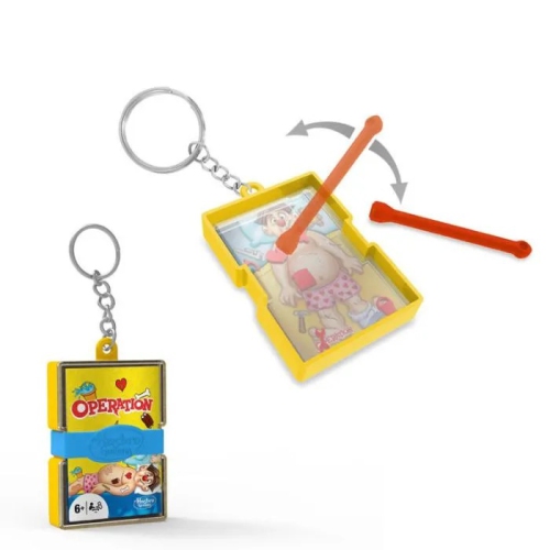 Hasbro Keychain Games - Operation miniature Edition, jeu de voyage portatif pour les enfants de 6 ans et plus