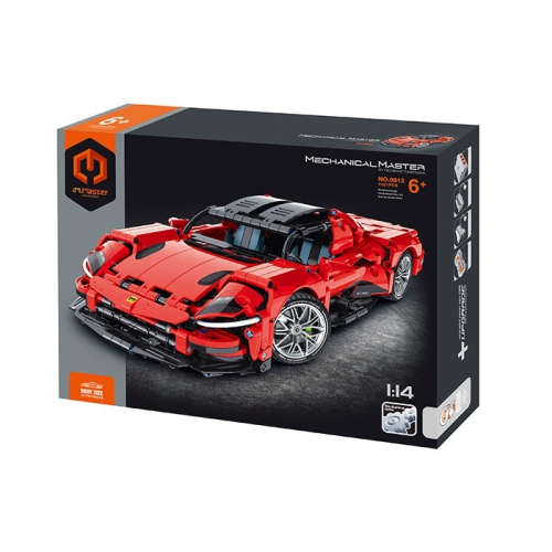 Tradeopia DIY Super Sports Car Premium Building Block Kit | 1131 Pieces | Educational STEM Toy for Ages 6+